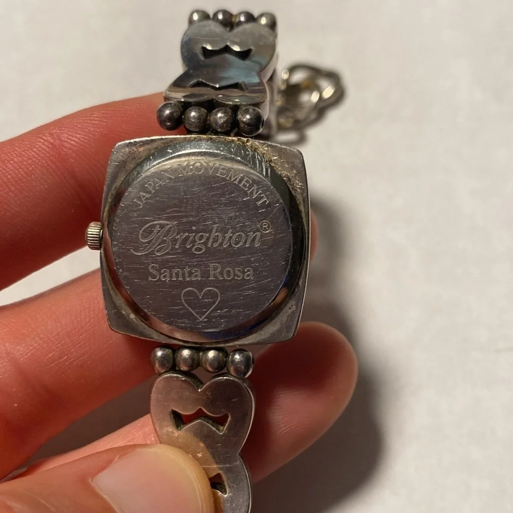 Brighton silver Santa Rosa swirled link watch with toggle‎ clasp